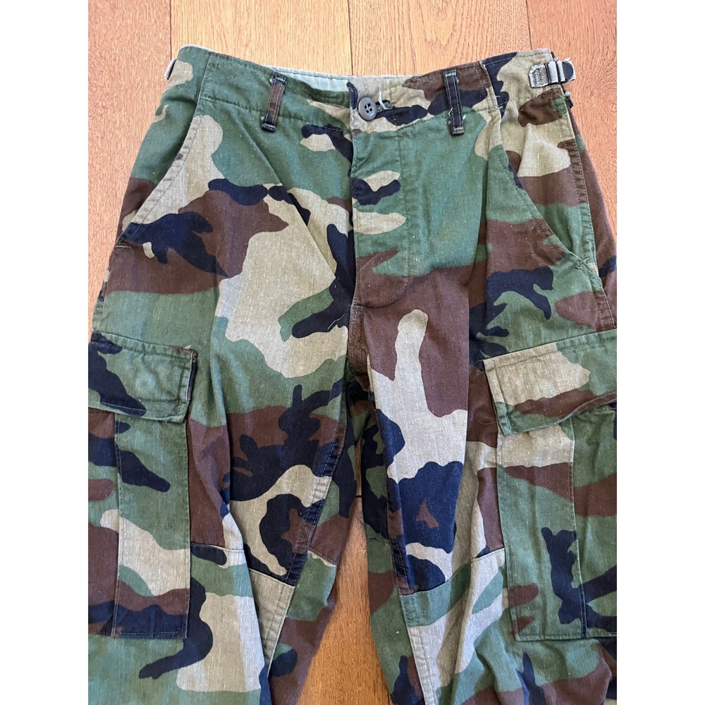 Winfield US Army Cargo Pants Mens Small Short Woodland Camo 1982 BDU 80s Vtg